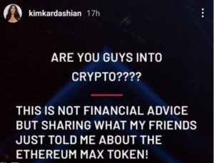 Kim Kardashian Crypto Tweet