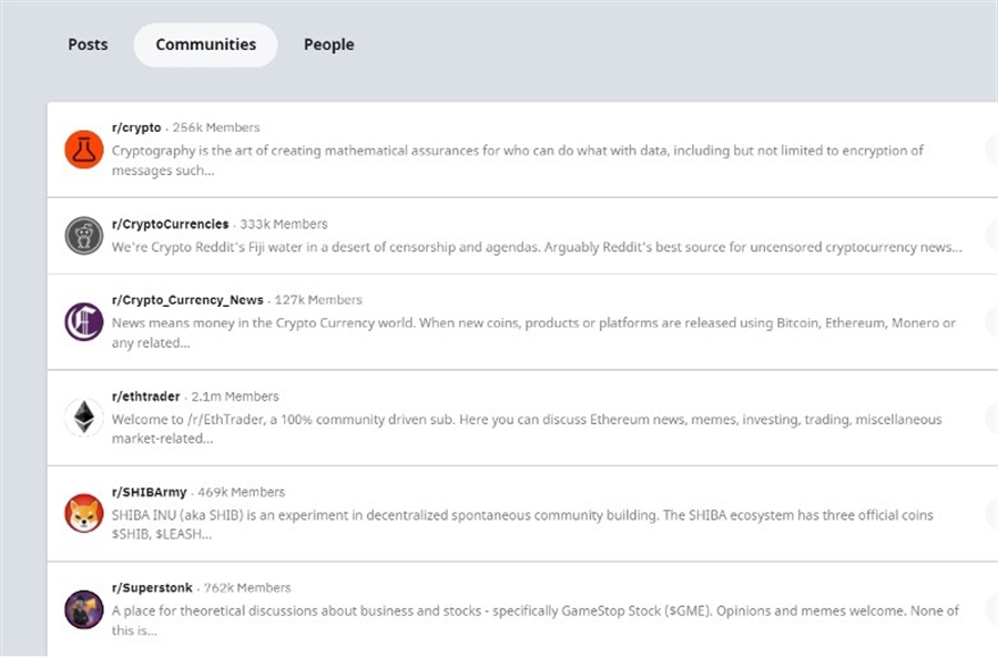 Crypto on Reddit