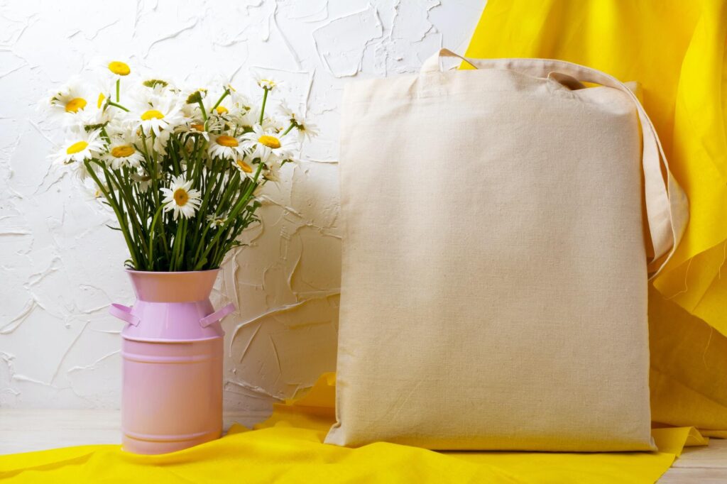 bag and flowers