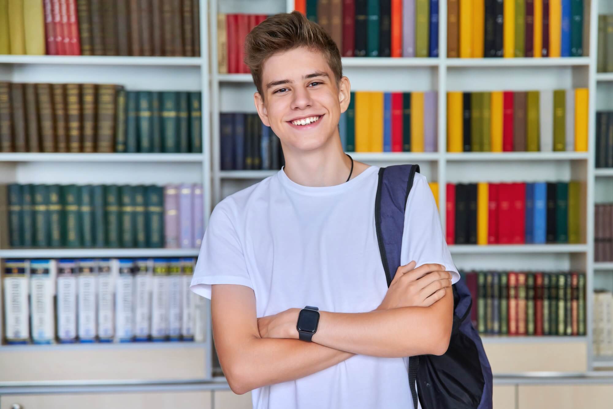 young boy smiling