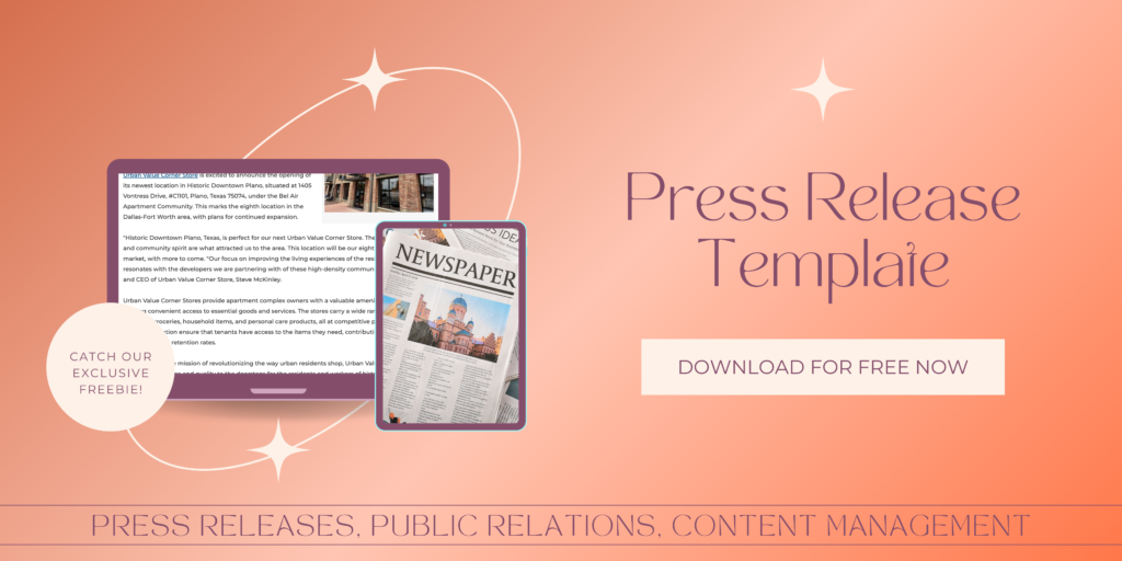 Free Press Release Template