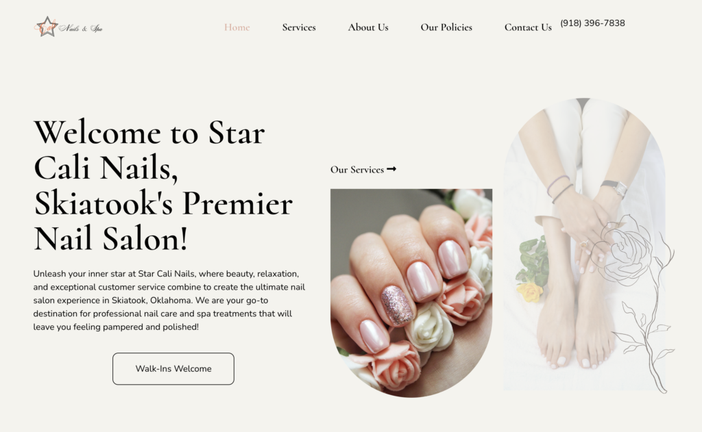 Star Cali Nails Website