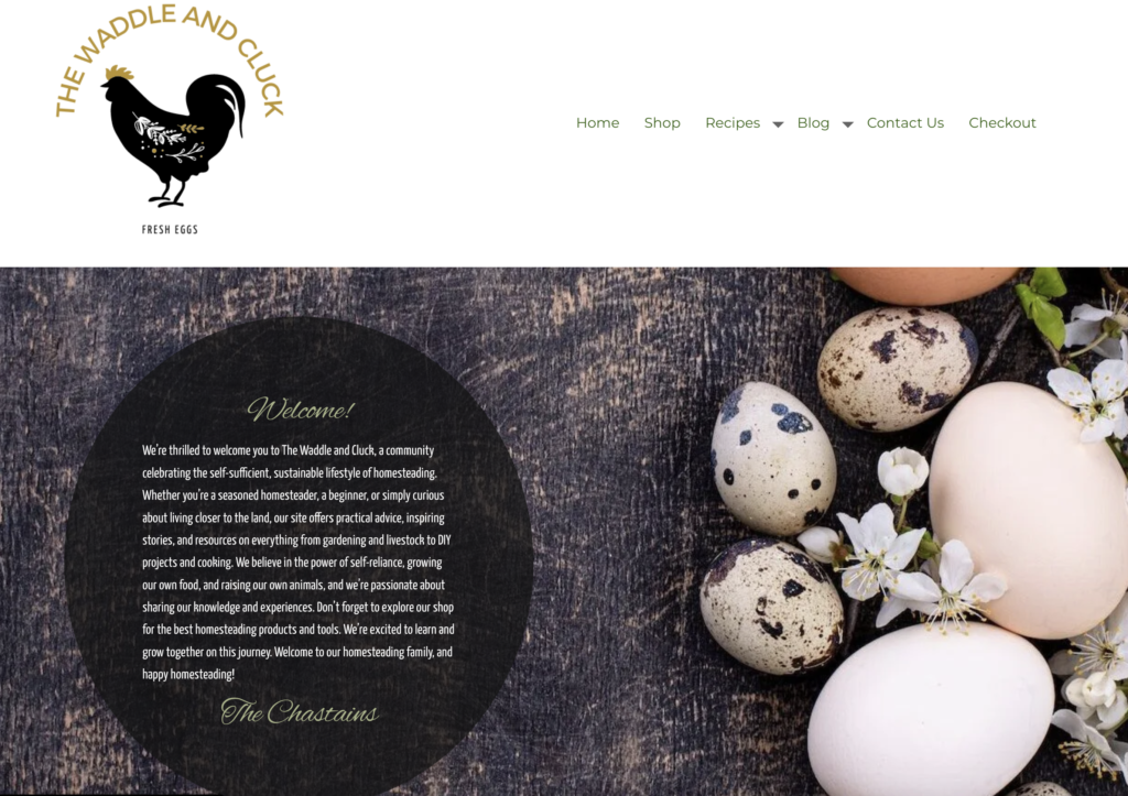 The Waddle and Cluck website